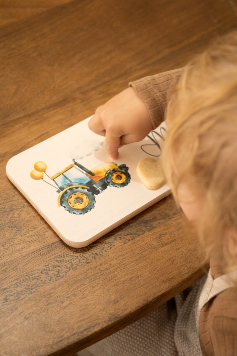 Frühstücksbrettchen für Kinder mit verschiedenen Motiven