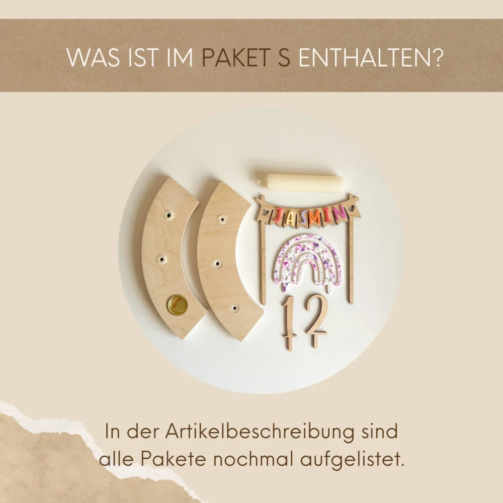 Personalisierter Geburtstagskranz für Kinder