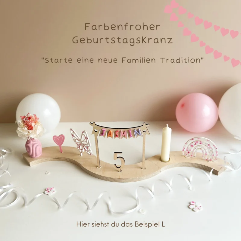 Personalisierter Geburtstagskranz für Kinder