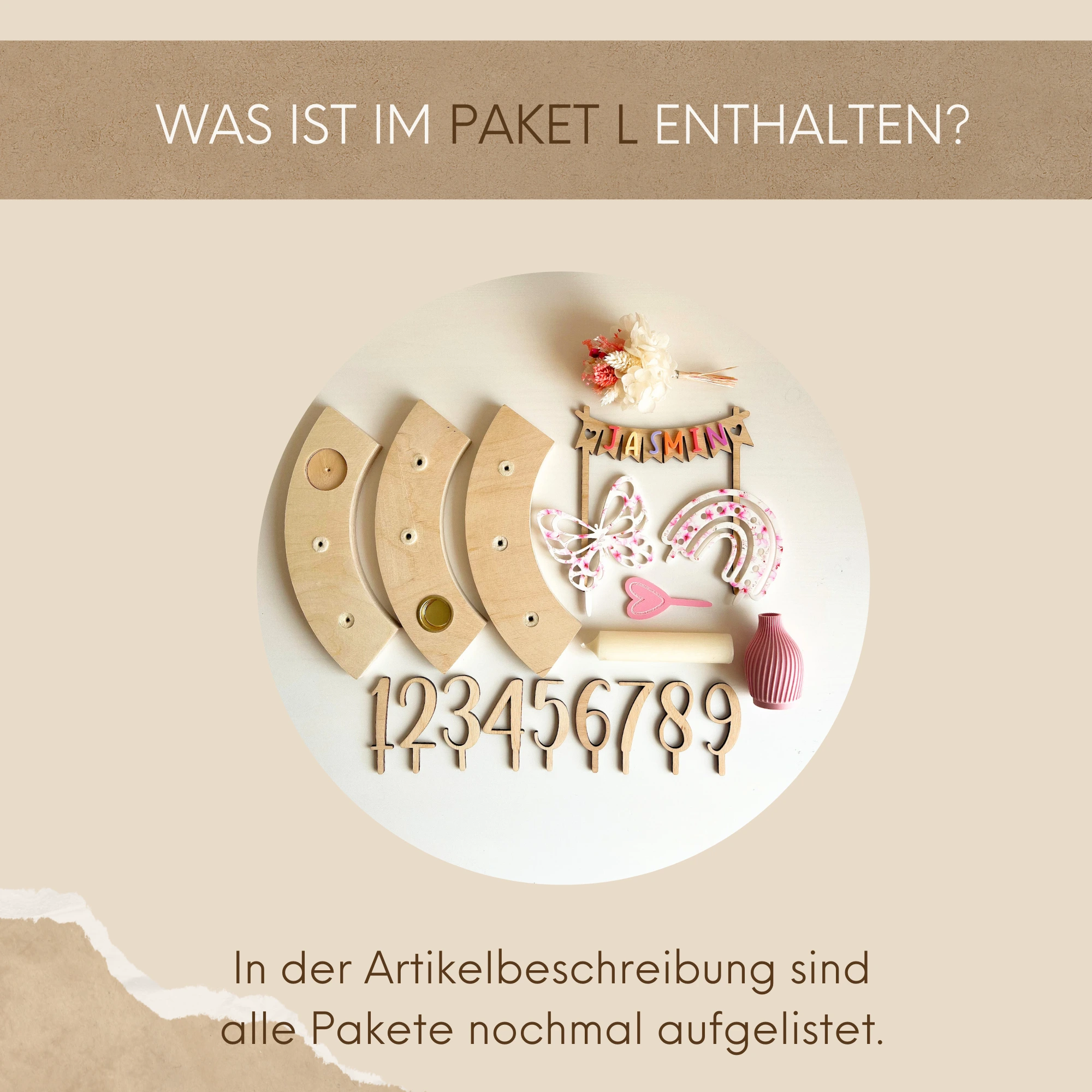 Personalisierter Geburtstagskranz für Kinder