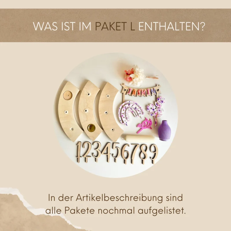 Personalisierter Geburtstagskranz für Kinder