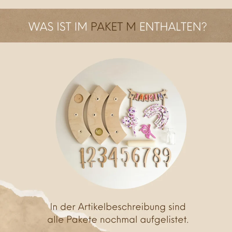 Personalisierter Geburtstagskranz für Kinder