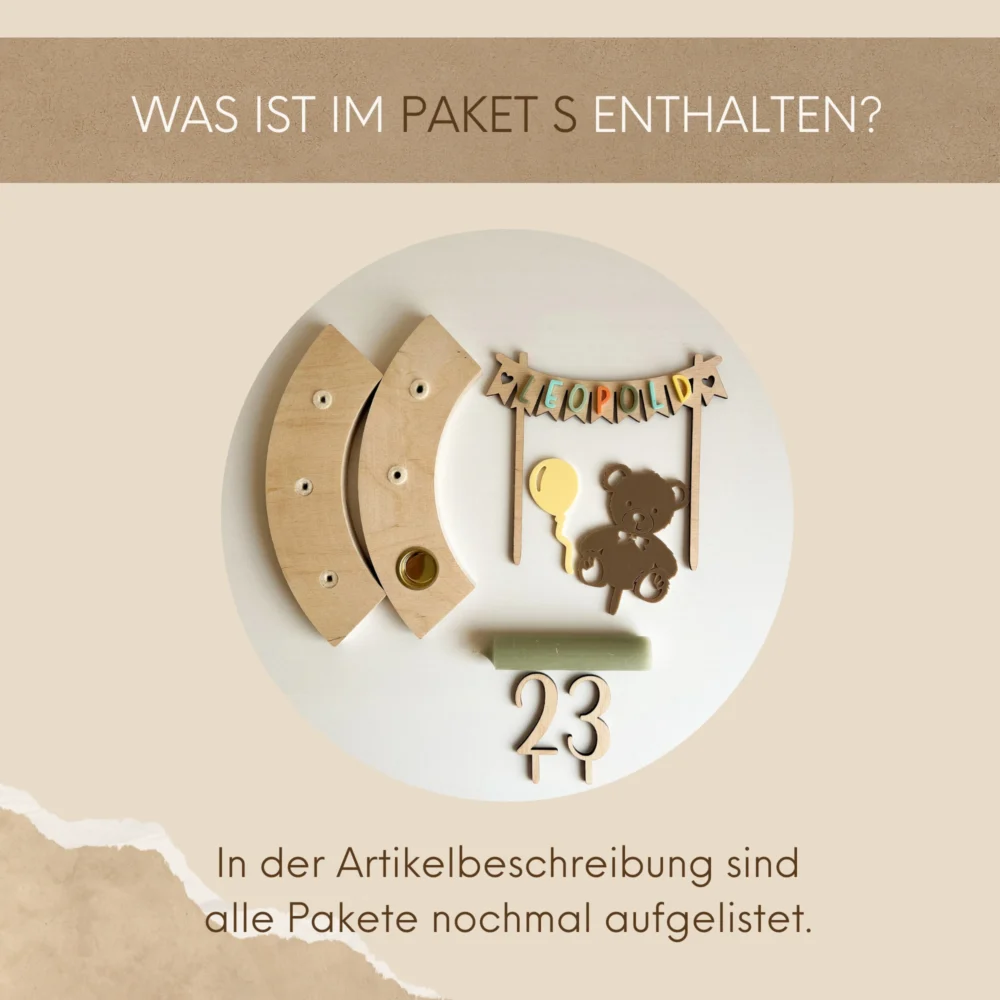 Personalisierter Geburtstagskranz für Kinder