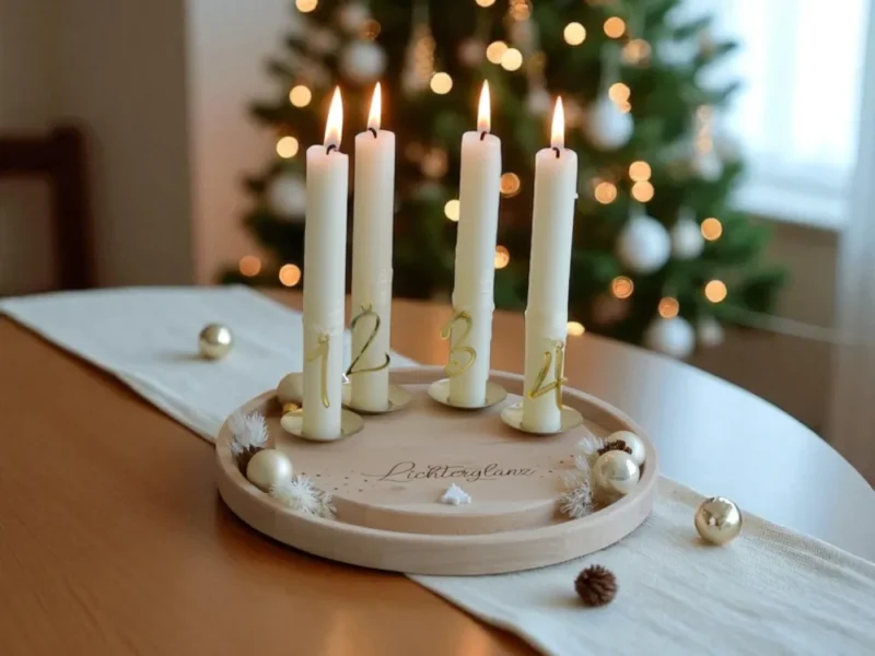 Adventskranz rund mit Rille 25 cm