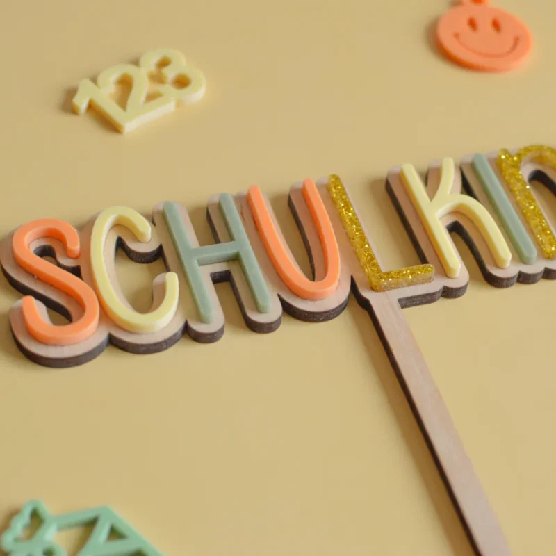 Cake Topper Schulkind und Regenbogen – Bild 10