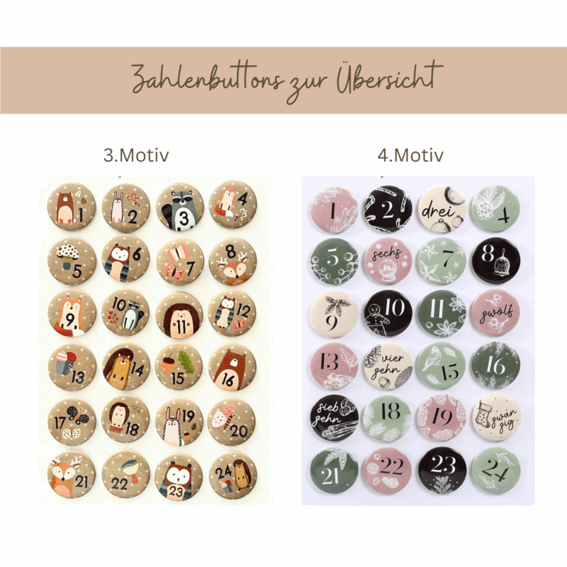 Adventskalender rund aus Holz – Bild 6