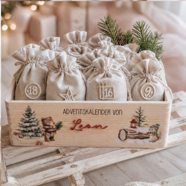 Personalisierter Adventskalender zum Befüllen