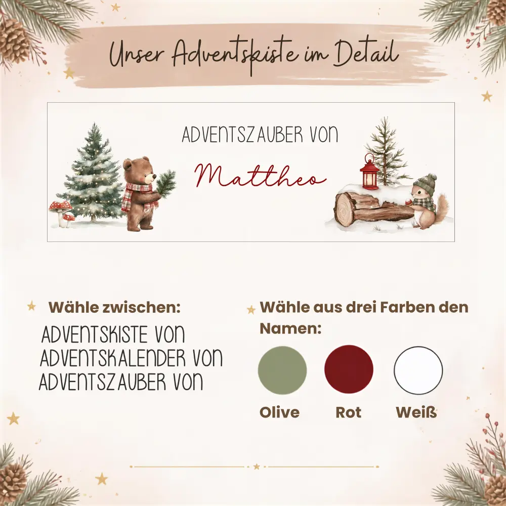 Personalisierter Adventskalender zum Befüllen – Bild 6