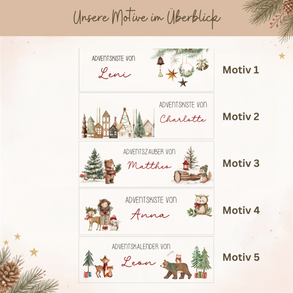 Personalisierter Adventskalender zum Befüllen – Bild 5